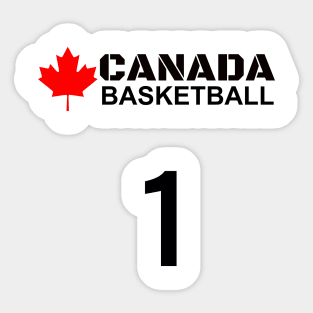 Canada Basketball Number 1 T-Shirt Design Gift Idea Sticker